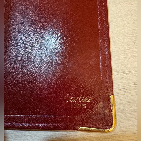 Cartier Burgundy Leather Wallet - Picture 4 of 12